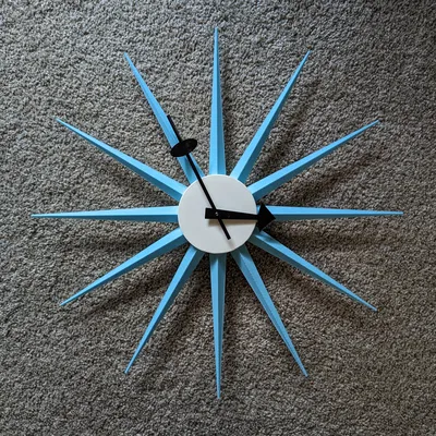 Đồng hồ treo tường Sunburst Mid Century Modern