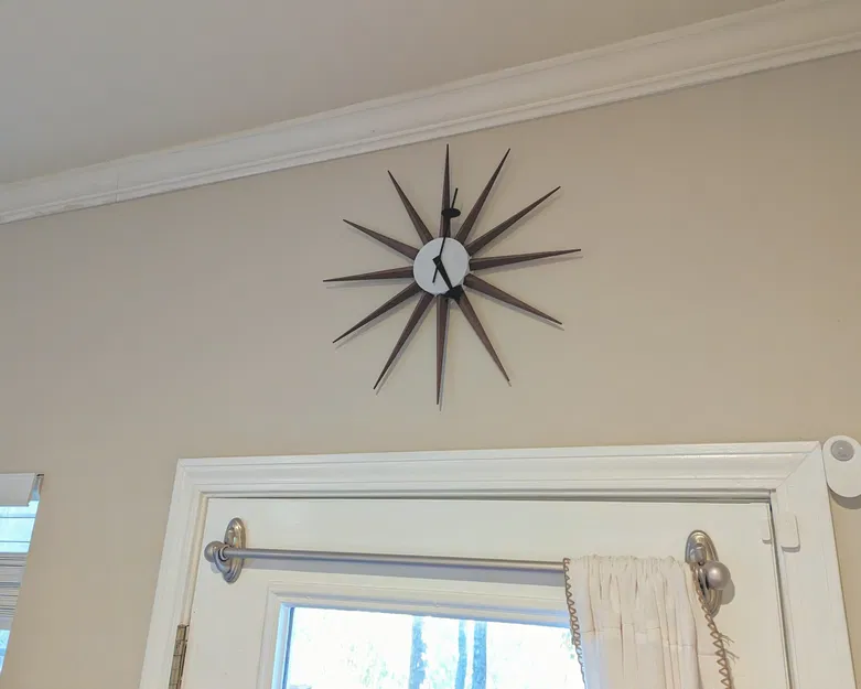 Đồng hồ treo tường Sunburst Mid Century Modern - Image 5