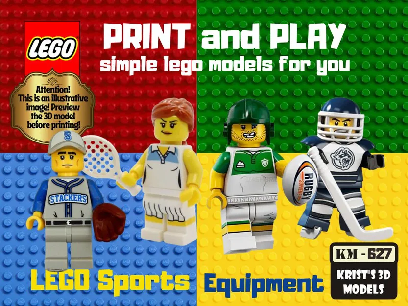 Mô Hình Thiết Bị Thể Thao LEGO - In 3D Độc Đáo - Image 1