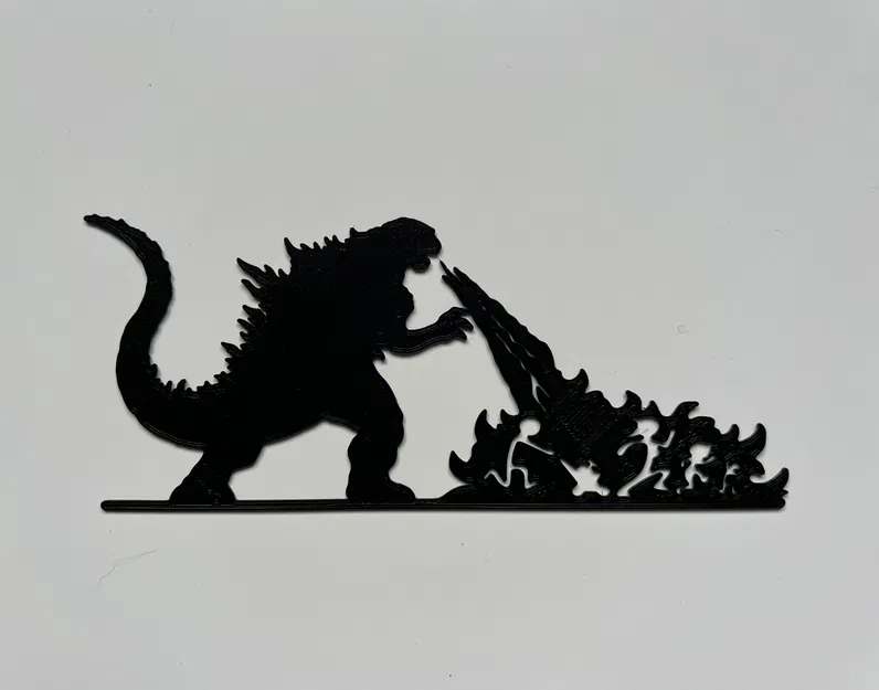Tranh Treo Tường Godzilla 2D Độc Đáo Cho Fan Quái Vật - Image 1