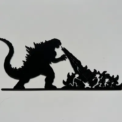 Tranh Treo Tường Godzilla 2D Độc Đáo Cho Fan Quái Vật