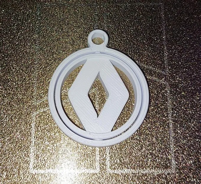 Móc Khóa Logo Renault Xoay Độc Đáo - Phiên Bản 1992-2021 - Image 1