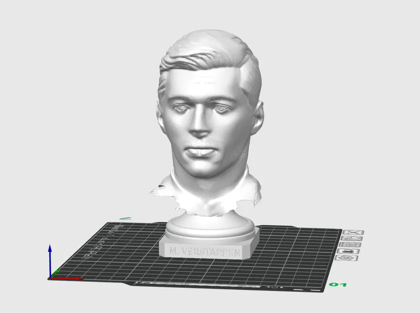 Tượng Chân Dung Max Verstappen 3D - Mô Hình F1 Ấn Tượng - Image 1