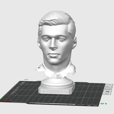 Tượng Chân Dung Max Verstappen 3D - Mô Hình F1 Ấn Tượng