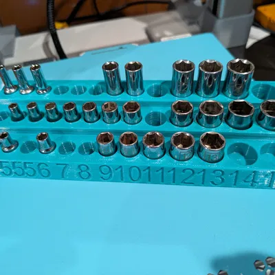 Khay đầu tuýp metric 1/4" triple height (Triple Height 1/4" Metric Socket Tray)