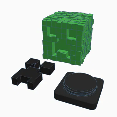 Heo Đất Creeper Minecraft 3D