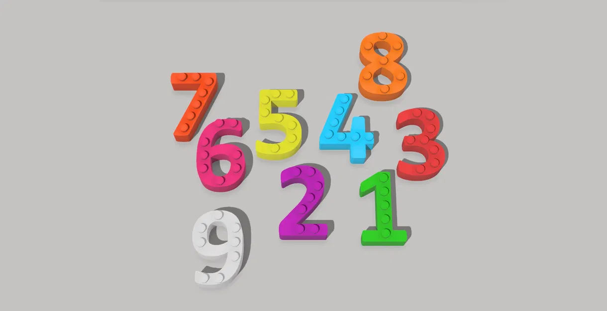 Lego Numbers – Gạch số Lego tương thích in 3D đầu tiên (1-9) - Image 1