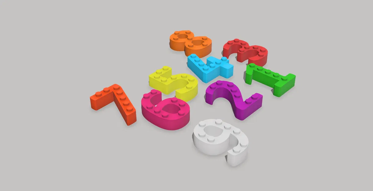 Lego Numbers – Gạch số Lego tương thích in 3D đầu tiên (1-9) - Image 2