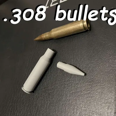 Đạn .308 (bullet cartridges ammo) - Mô hình in 3D
