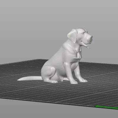 Mô Hình Chó Labrador Ngồi 3D Đẹp Tuyệt