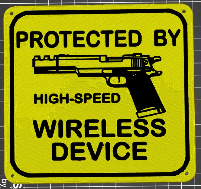 Biển Báo Độc Đáo "Bảo Vệ Bởi Thiết Bị Không Dây" - Image 1