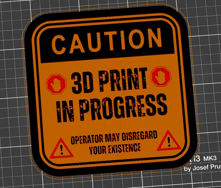 Biển Báo "Cảnh Báo: 3D Print Đang Tiến Hành" Cho Máy In 3D - Image 1