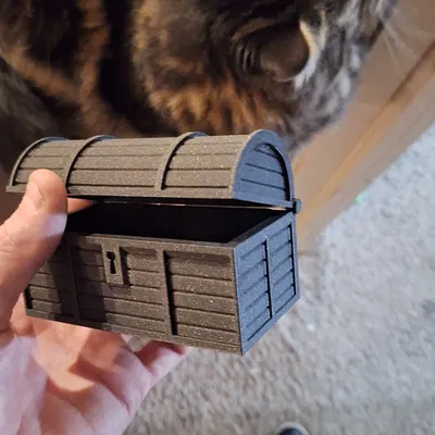 Rương kho báu hộp 2in x 4in có nắp, hinge và pins