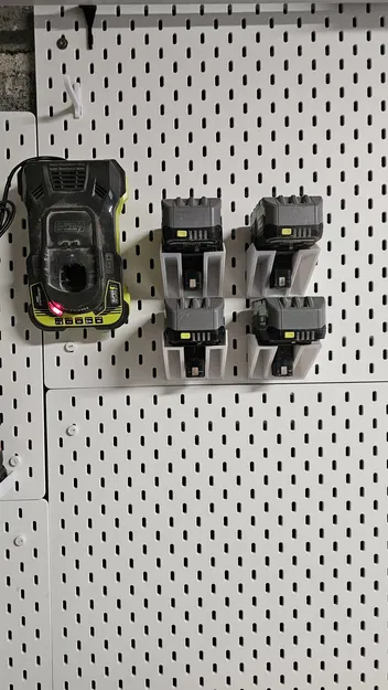 Kệ 3D In Pin Ryobi 18V Cho Bảng Pegboard Ikea Skadis - Image 1
