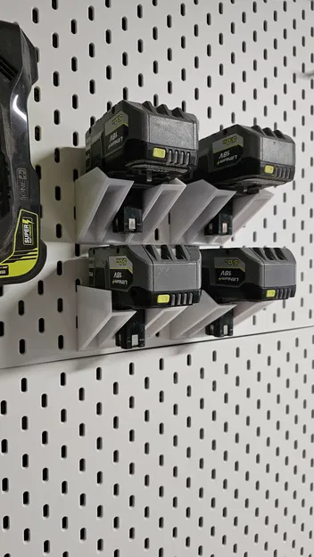 Kệ 3D In Pin Ryobi 18V Cho Bảng Pegboard Ikea Skadis - Image 3