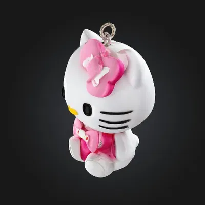 Móc Khóa Hello Kitty 3D Dễ Thương