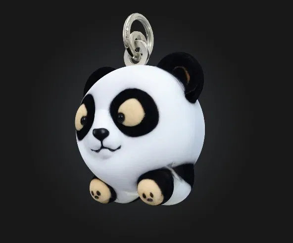 Móc Khóa Gấu Panda 3D Dễ Thương - Image 1