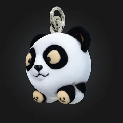 Móc Khóa Gấu Panda 3D Dễ Thương