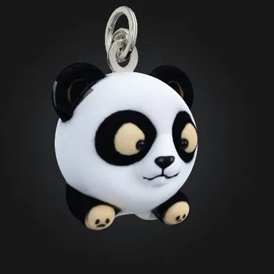 Móc Khóa Gấu Panda 3D Dễ Thương