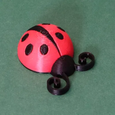 Bọ Cánh Cam May Mắn Trên Lá Cỏ Bốn Lá - Mô Hình In 3D