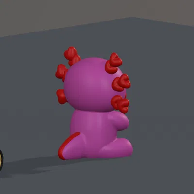 Figure Axolotl Em Bé Kawaii (In Theo Từng Phần)