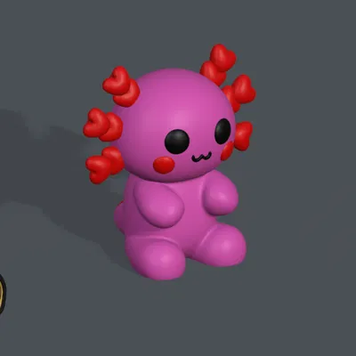 Figure Axolotl Em Bé Kawaii (In Theo Từng Phần)