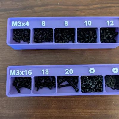 Khay Sắp Xếp Ốc Vít M3 Gridfinity Tiện Lợi