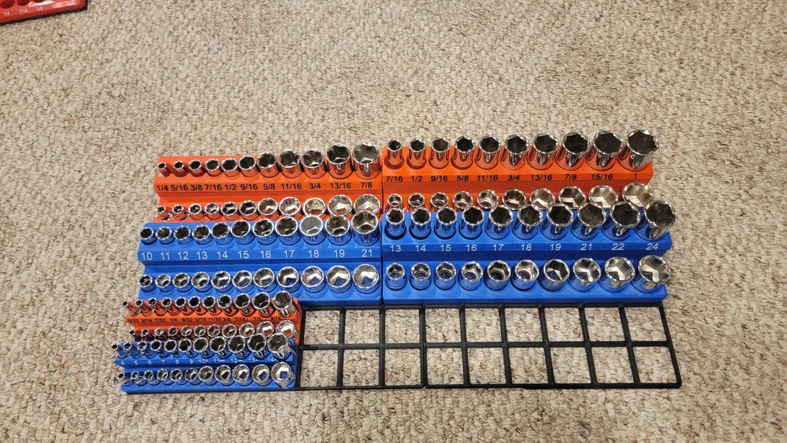 Khay giữ đầu tuýp tối ưu diện tích - Gridfinity - Image 2