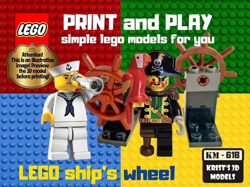 Bánh Lái Tàu LEGO - Phụ Kiện Biển Cả Cho Mô Hình 3D - Image 1