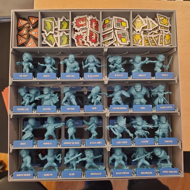 Insert hộp mini Marvel United (Season 1 & 2) – Marvel United Miniatures Box Insert - Image 1