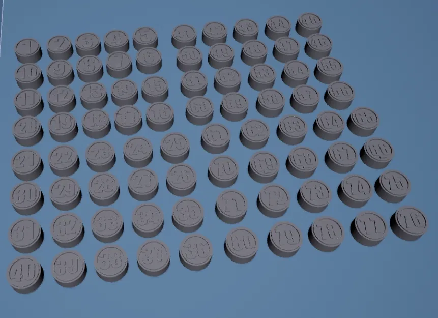 Bộ Quân Cờ Bingo / Tombola Số 1-90 In 3D - Image 1