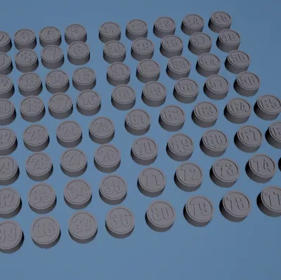 Bộ Quân Cờ Bingo / Tombola Số 1-90 In 3D