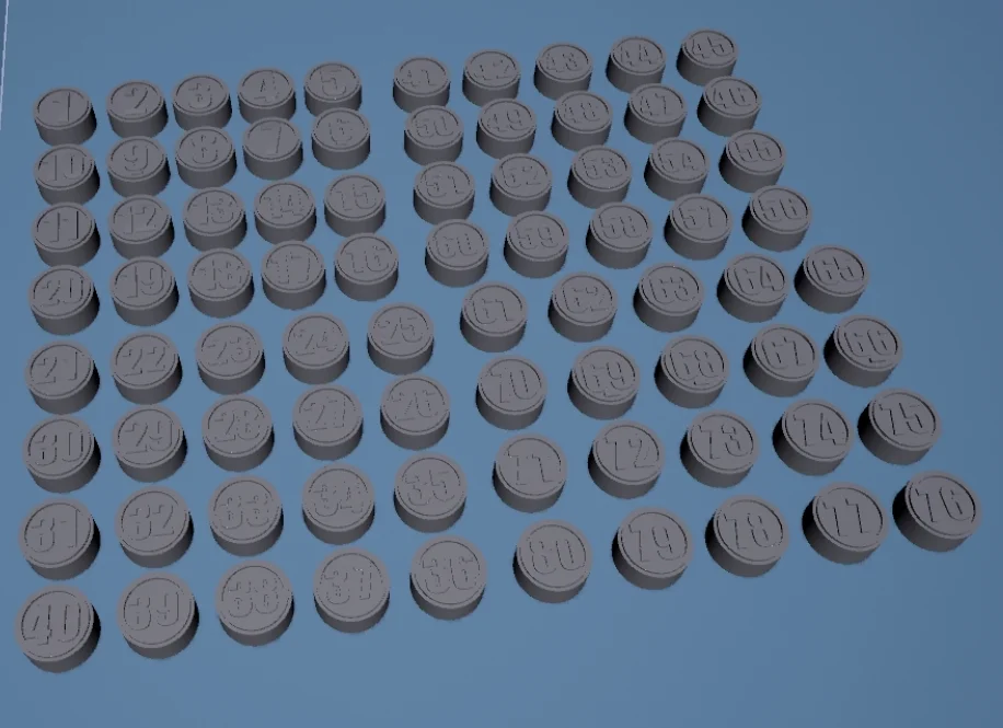 Bộ Quân Cờ Bingo / Tombola Số 1-90 In 3D 1