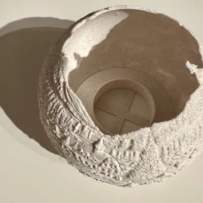 Quả cầu lithophane Snow Delight đặt tea light – Mùa đông & Giáng Sinh