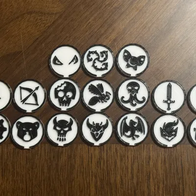 Token đơn giản cho D&D / Draw Steel / ttRPGs (đánh số 1-10)