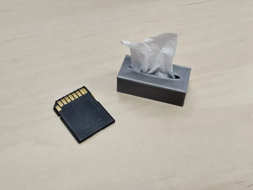 Hộp Khăn Giấy Mini & Giá Đỡ Thẻ Nhớ SD 3D - Image 1