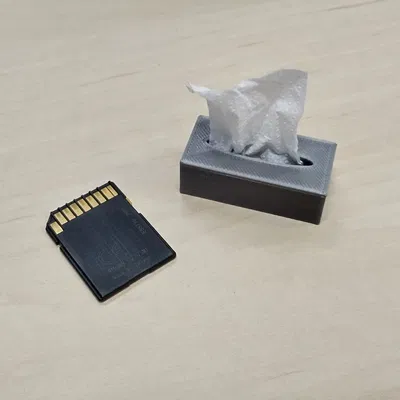 Hộp Khăn Giấy Mini & Giá Đỡ Thẻ Nhớ SD 3D