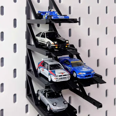 Garage xe diecast 1/64 gắn Ikea Skadis