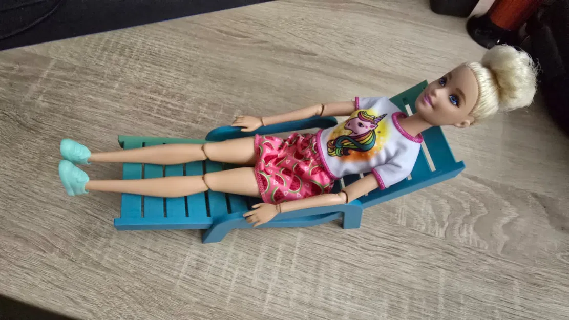 Ghế nằm hồ bơi Barbie tỉ lệ 1/6 (Poolchair Barbie 1/6 Scale) - Image 1