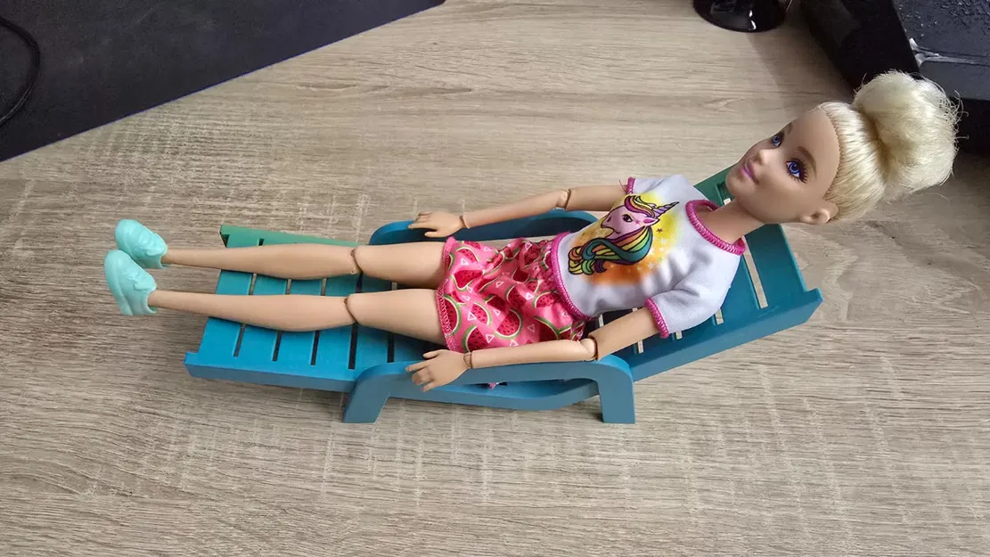 Ghế nằm hồ bơi Barbie tỉ lệ 1/6 (Poolchair Barbie 1/6 Scale) - Image 2