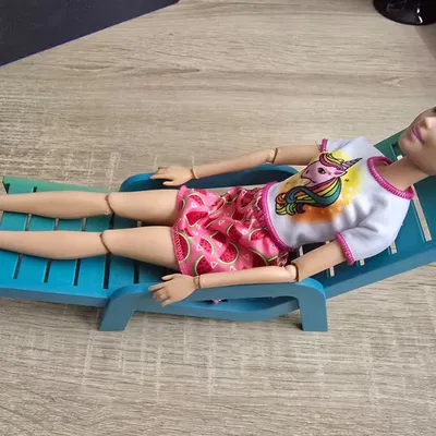 Ghế nằm hồ bơi Barbie tỉ lệ 1/6 (Poolchair Barbie 1/6 Scale)