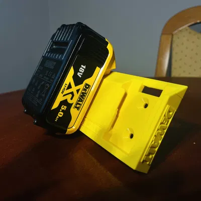 Ngàm treo tường đôi pin DeWalt 18V (Duo DeWalt 18V battery wall mount holder)