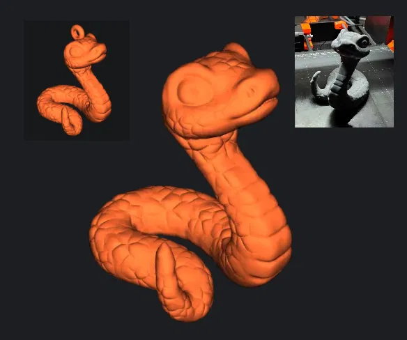 Rắn + móc khóa rắn (Snake + snake keychain) - Image 2