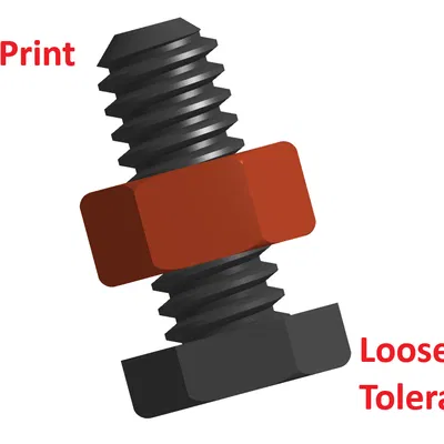 Bu lông & Đai ốc dễ in – Dung sai rộng – Không cần supports
