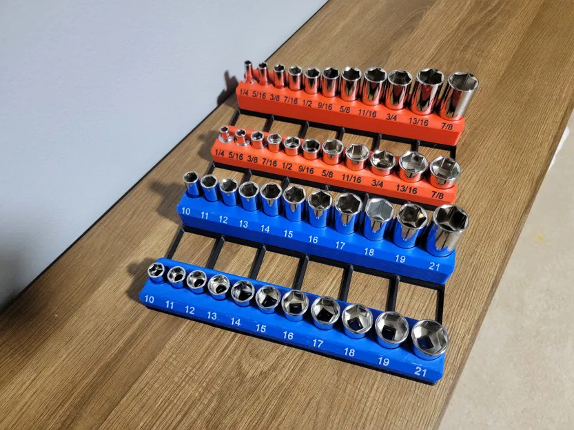 Khay giữ Socket 3/8" Drive - Gridfinity (1 hàng) - Image 7