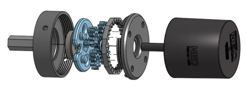 Hộp số hành tinh giảm tốc 4:1 (FRC) cho motor NEO - Image 1