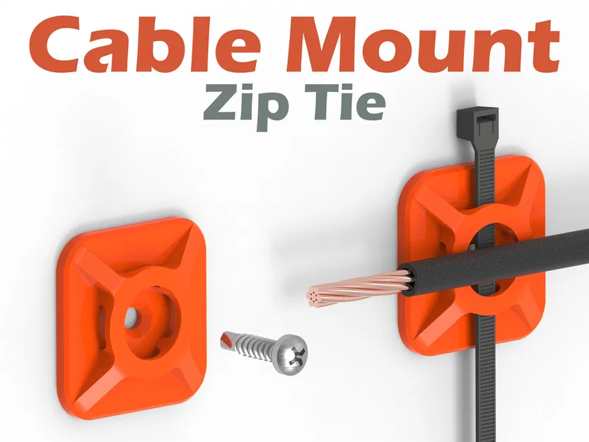 Giá đỡ dây cáp bằng Path (Zip Tie Mount V2) - Giải pháp quản lý dây thông minh - Image 1