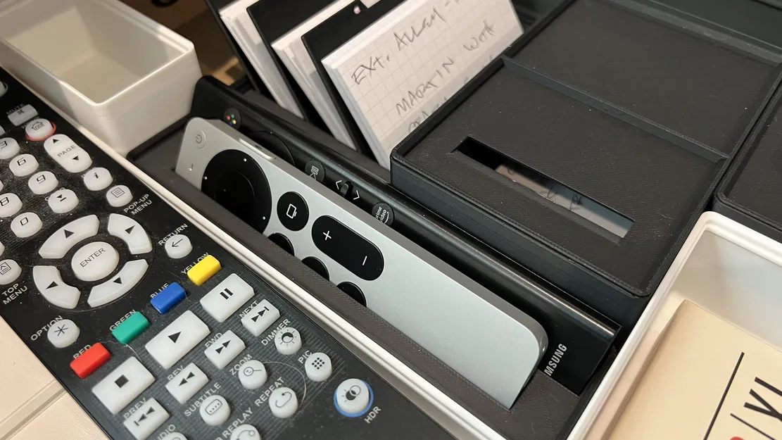 Khay để remote AppleTV & Samsung TV (Gridfinity 4x1) - Image 1