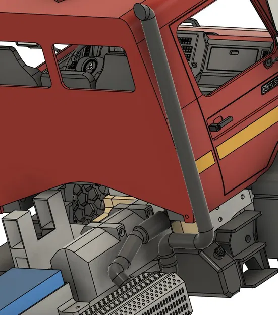 Phụ kiện Unimog RC bên phải (bậc, bình AdBlue, exhaust + ống) - Image 2