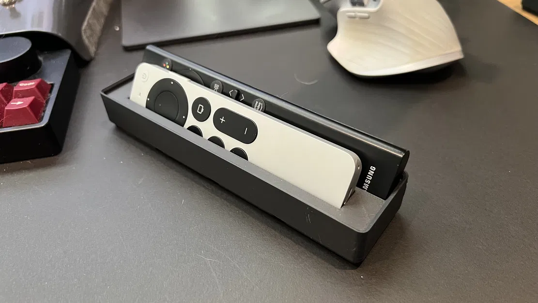 Khay để remote AppleTV & Samsung TV (Gridfinity 4x1) - Image 4